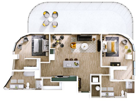 Stella at Star Metals B14 Two Bedroom Penthouse Floor Plan